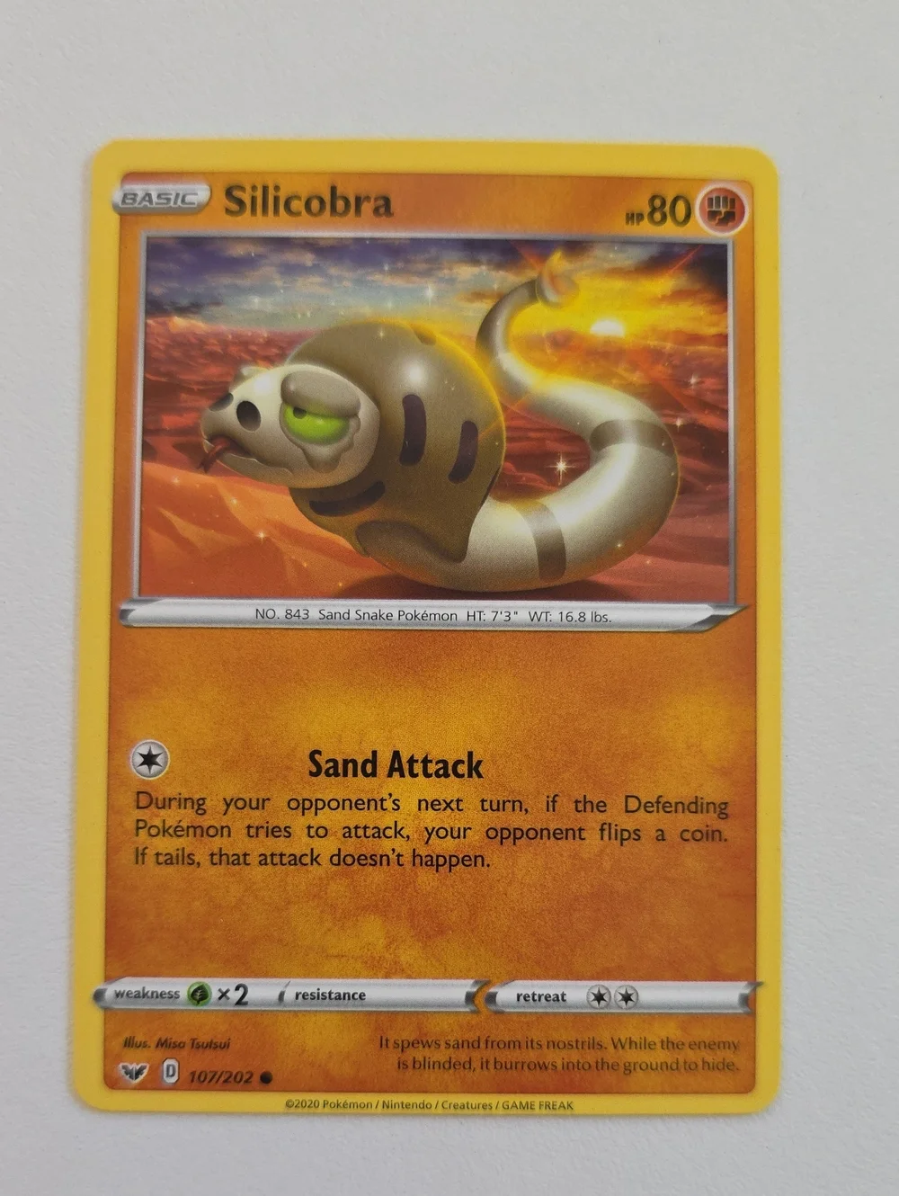 Pokemon Silicobra And Sandaconda Trading Card